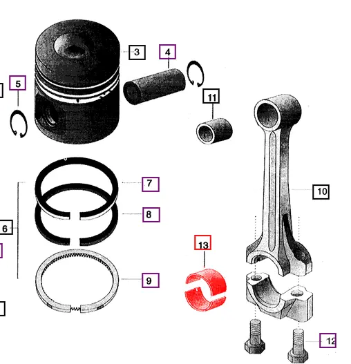 Mahindra Tractor Connecting Rod Bearing Set