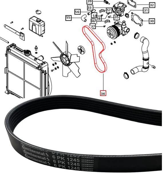 Mahindra Tractor A/C Compressor Belt