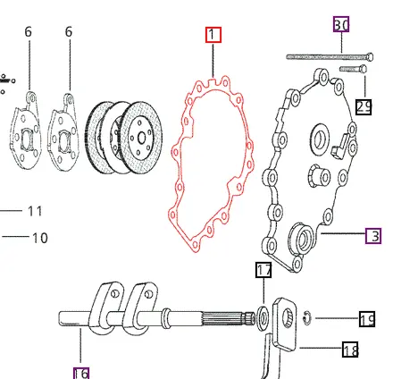 Mahindra Tractor Gasket - Brake Housing Brake Cover
