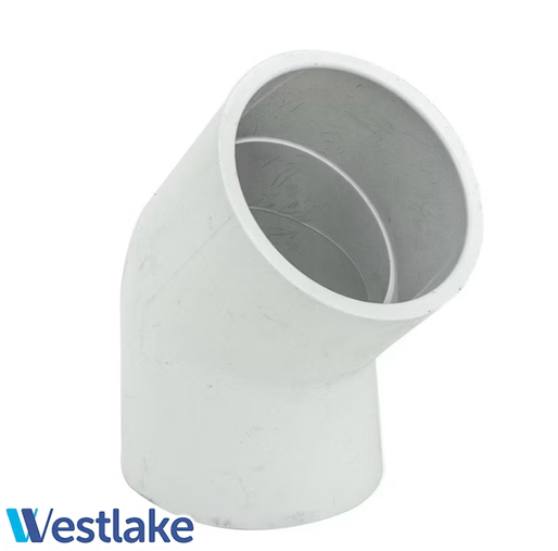 3/4" Annexe 40 Blanc PVC Douille 45° Coude