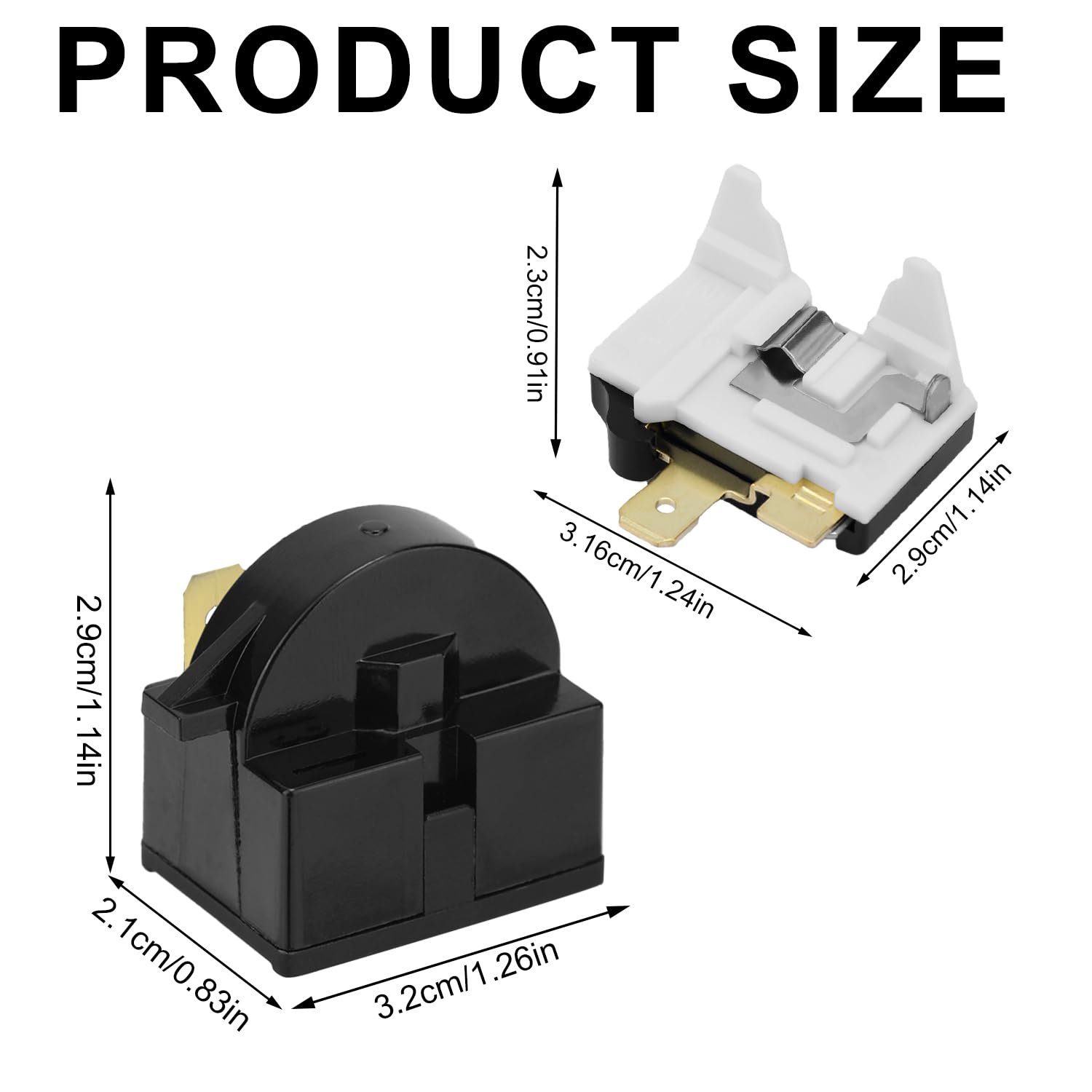 Relais de Démarrage QP2-4.7 et Protection contre les Surcharges de Réfrigérateur 6750C-0005P, Relais de Démarrage QP2-4r7, Mini Pièces Compatibles avec les Accessoires de Compresseur