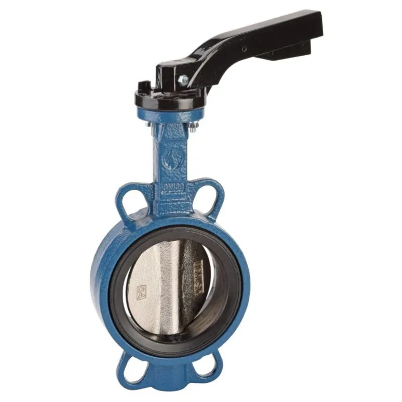 vanne à papillon 1121 à oreilles lisses de centrage corps fonte GL avec papillon inox et manchette NBR vulcanisé