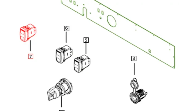Mahindra Roxor Dual Wiper Switch 1803AUA00181N