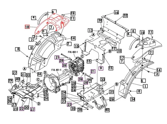 Mahindra Tractor Side Fender Cover Right Hand RH