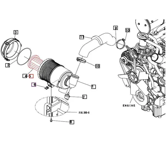 Mahindra Tractor Secondary (Inner) Air Filter