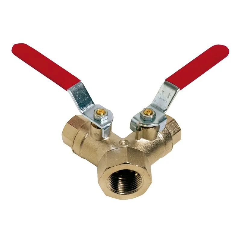Vanne à sphère laiton 3 voies en Y taraudé femelle BSP
