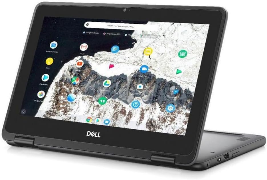 Dell Chromebook 11 3100 Ordinateur Portable 2 en 1, Ordinateur Portable Tactile 11,6", Intel Celeron N4020, 4 Go de RAM, 32 Go (Reconditionné)