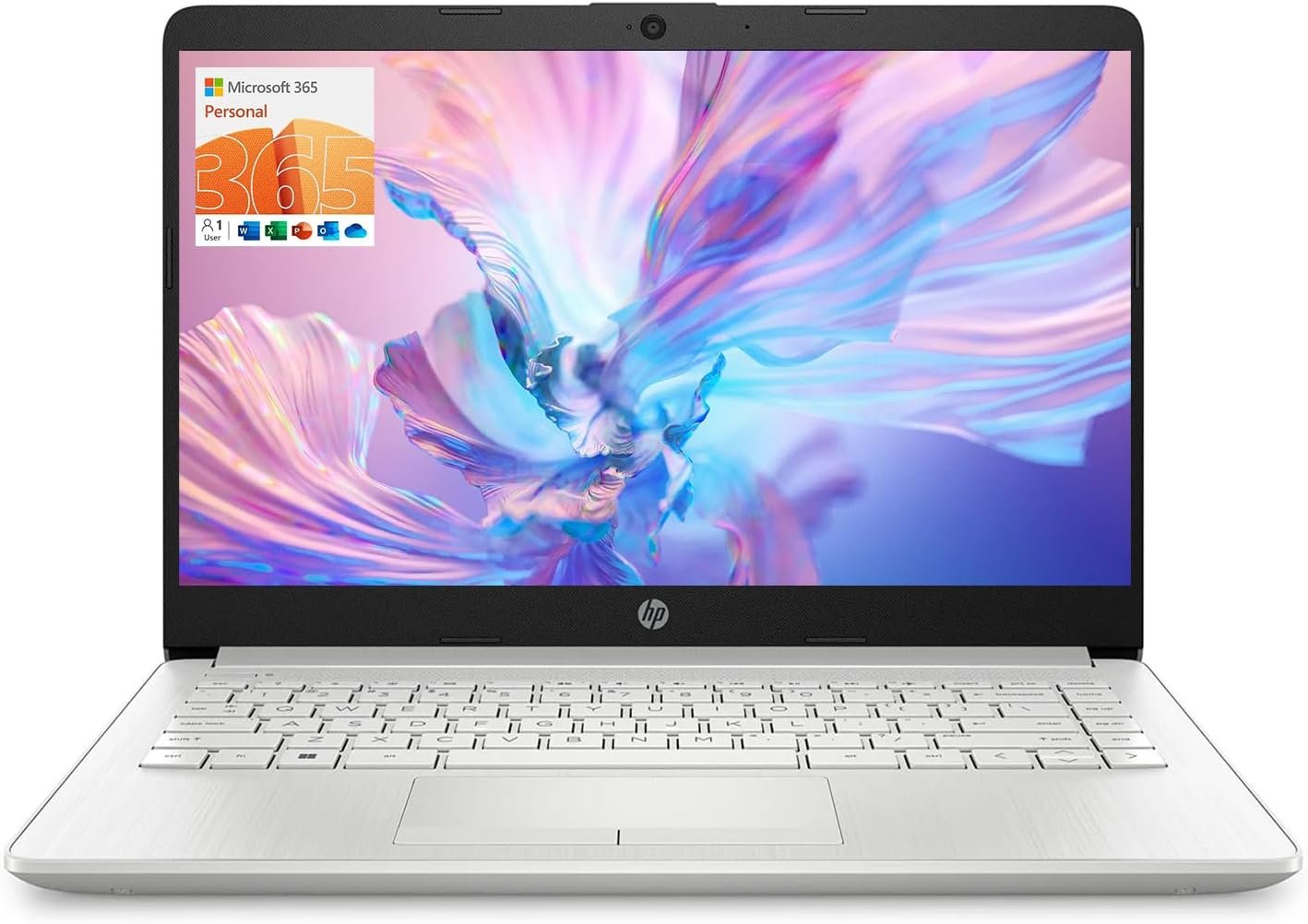 Ordinateur portable HP portable, pour étudiants et professionnels | Écran HD 14", 8 Go de RAM DDR4 | 64 Go eMMC