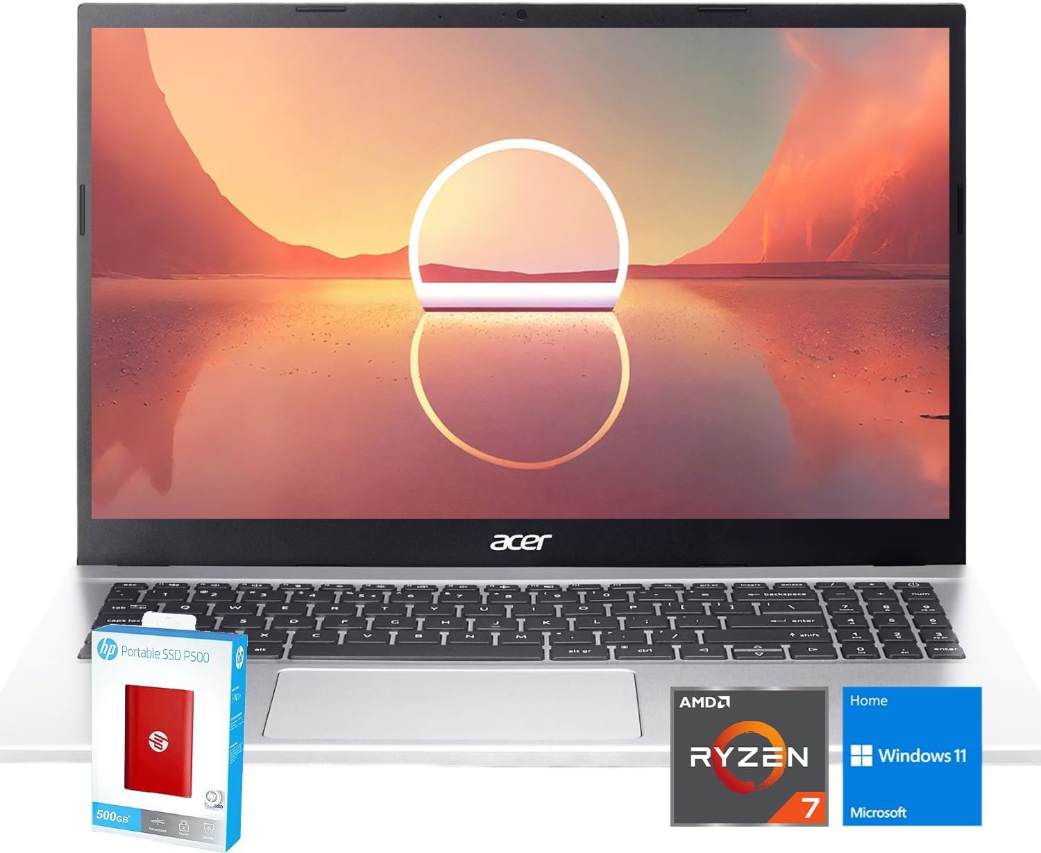 Acer Ordinateur Portable Aspire 3 | Écran FHD 15,6", 8 cœurs, 32 Go de RAM | SSD 1 To