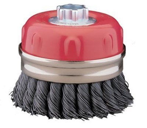 Norton Twist Knot Wire Cup Brosses Knotted Cup Single Row 4 x .020 x 5/8-11 avec bride Pkg 5