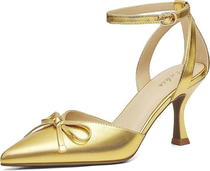 Closed Toe Teelings pour Femme, Bow Stiletto Robe Noyaux de mariage