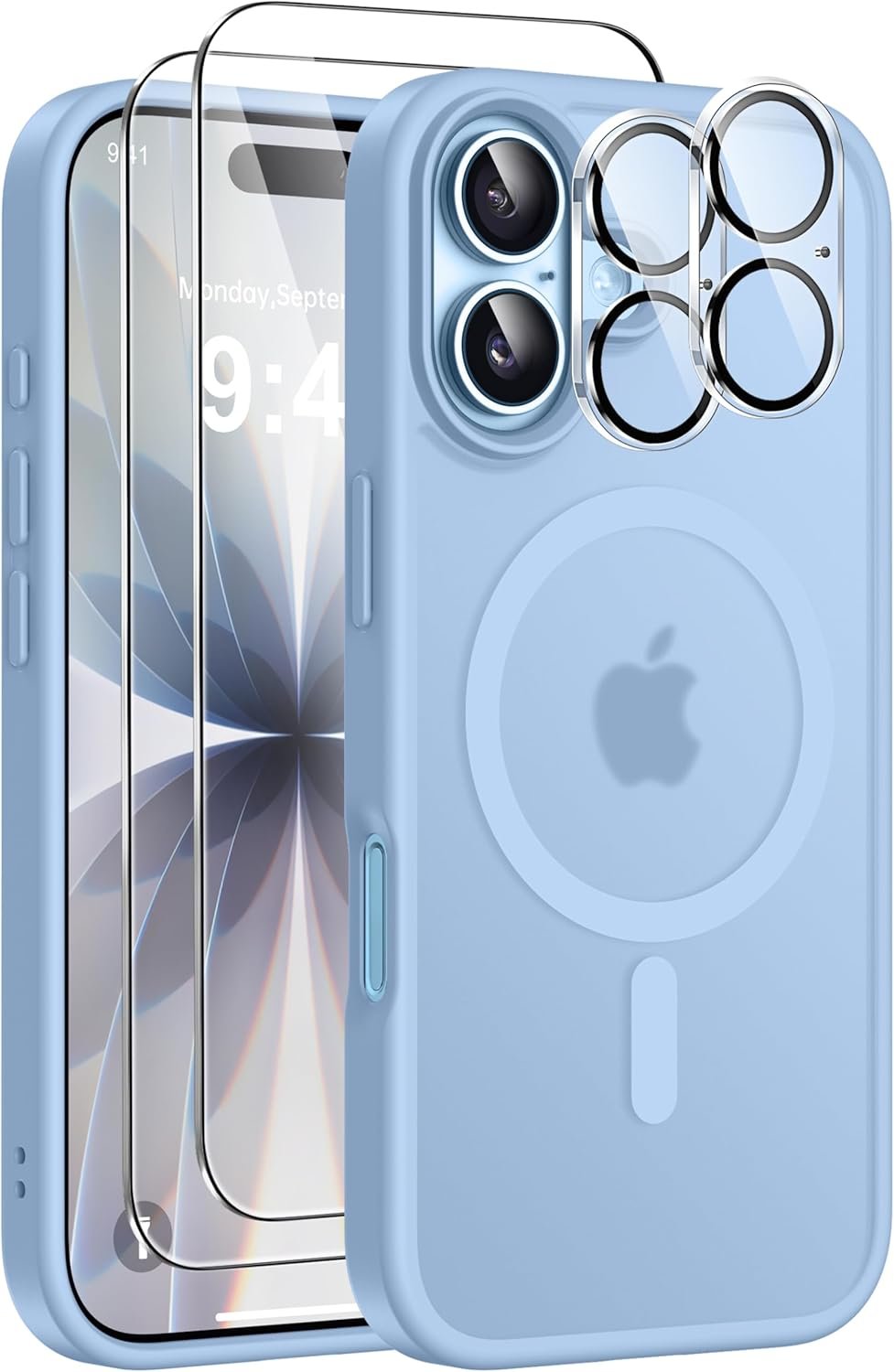 ivencase 5 in 1 Magnétique Coque pour iPhone 17 avec 2 Verres Trempés et 2 Caméra Protecteur