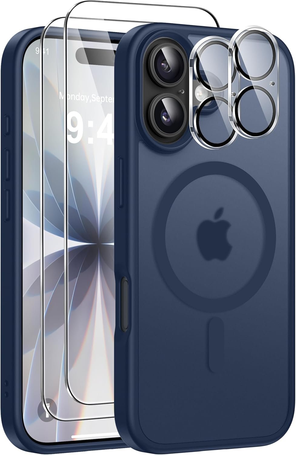 ivencase 5 in 1 Magnétique Coque pour iPhone 17 avec 2 Verres Trempés et 2 Caméra Protecteur