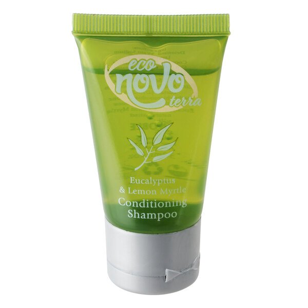 Shampooing Après-Shampooing Novo Terra 1 oz avec Bouchon Flip-Top pour Hôtels et Motels – 300/Carton