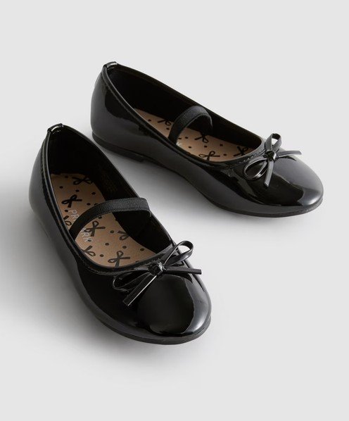 Ballerines Vernies Rehaussées d'un Nœud pour Enfant