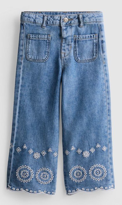 18 mois–8 ans Jean Large Brodé