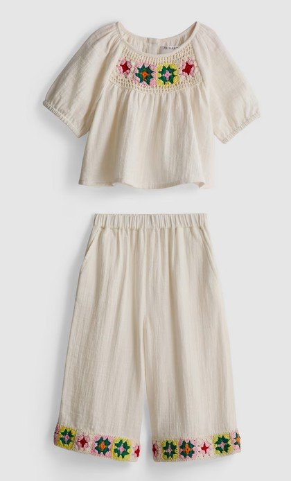 18 mois–8 ans Chemisier et Pantalon en Crochet
