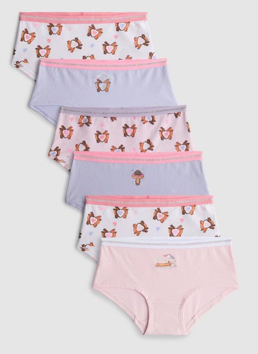 2–15 ans Lot de 6 Culottes à Motifs Teckel