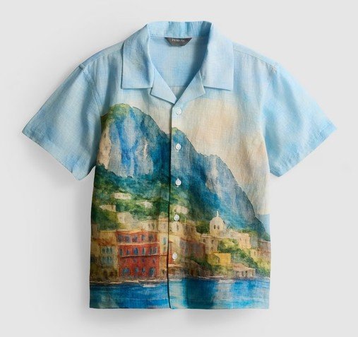 7–15 ans Chemise à motif paysage