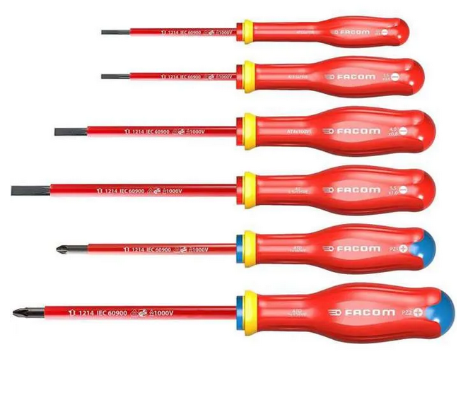 Jeu de 6 tournevis isolés 1000V - FACOM