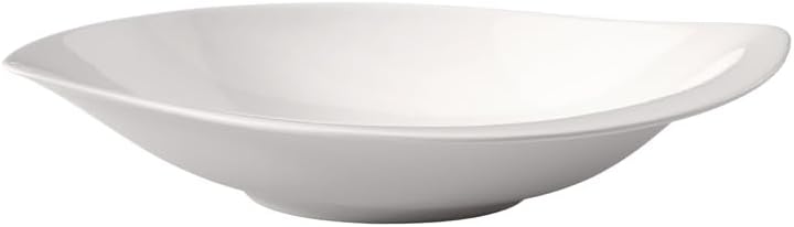 New Cottage Special Serve & Salad Plat creux, 29 cm, Porcelaine Premium, Blanc