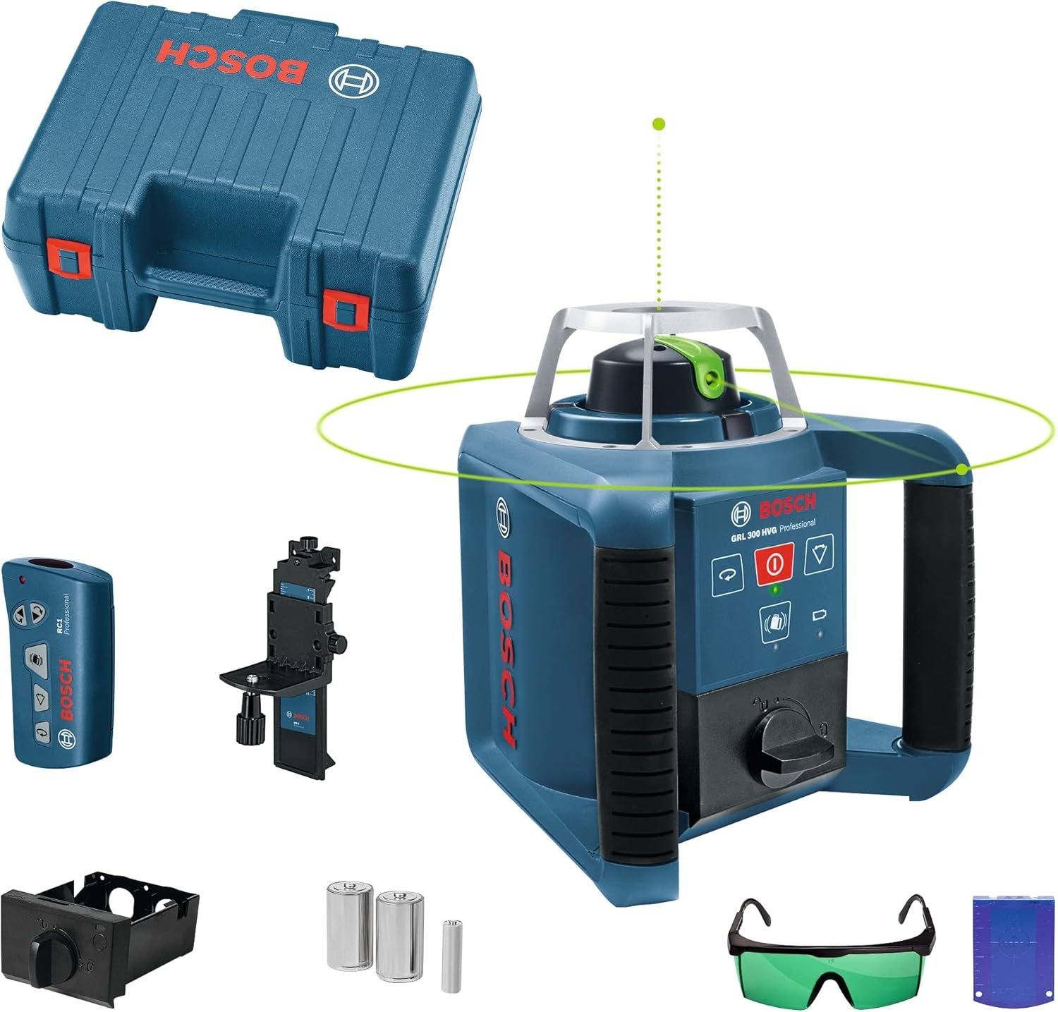 Laser Rotatif GRL 300 HVG (Portée : jusqu'à 300 m (Diamètre), dans Coffret de Transport)
