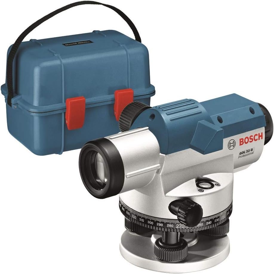 Bosch Professional Niveau optique GOL 32 G (grossissement 32x, unité de mesure: 400 Gon, portée : jusqu’à 120 m, dans un coffret de transport)