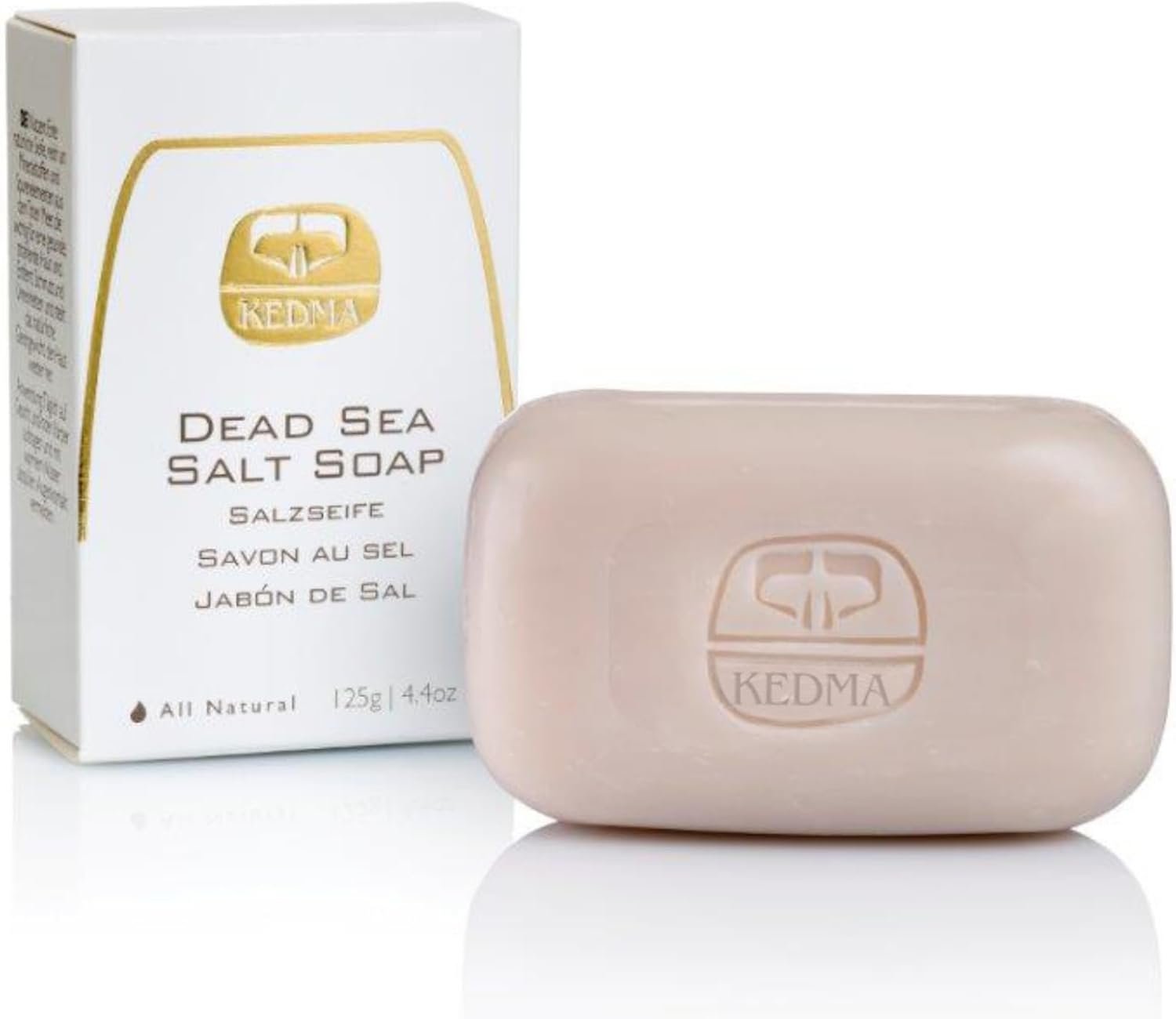 Savon au Sel de la Mer Morte - Purifiant et Rééquilibrant pour Peaux Mixtes et Grasses - Élimine les Impuretés - 125g