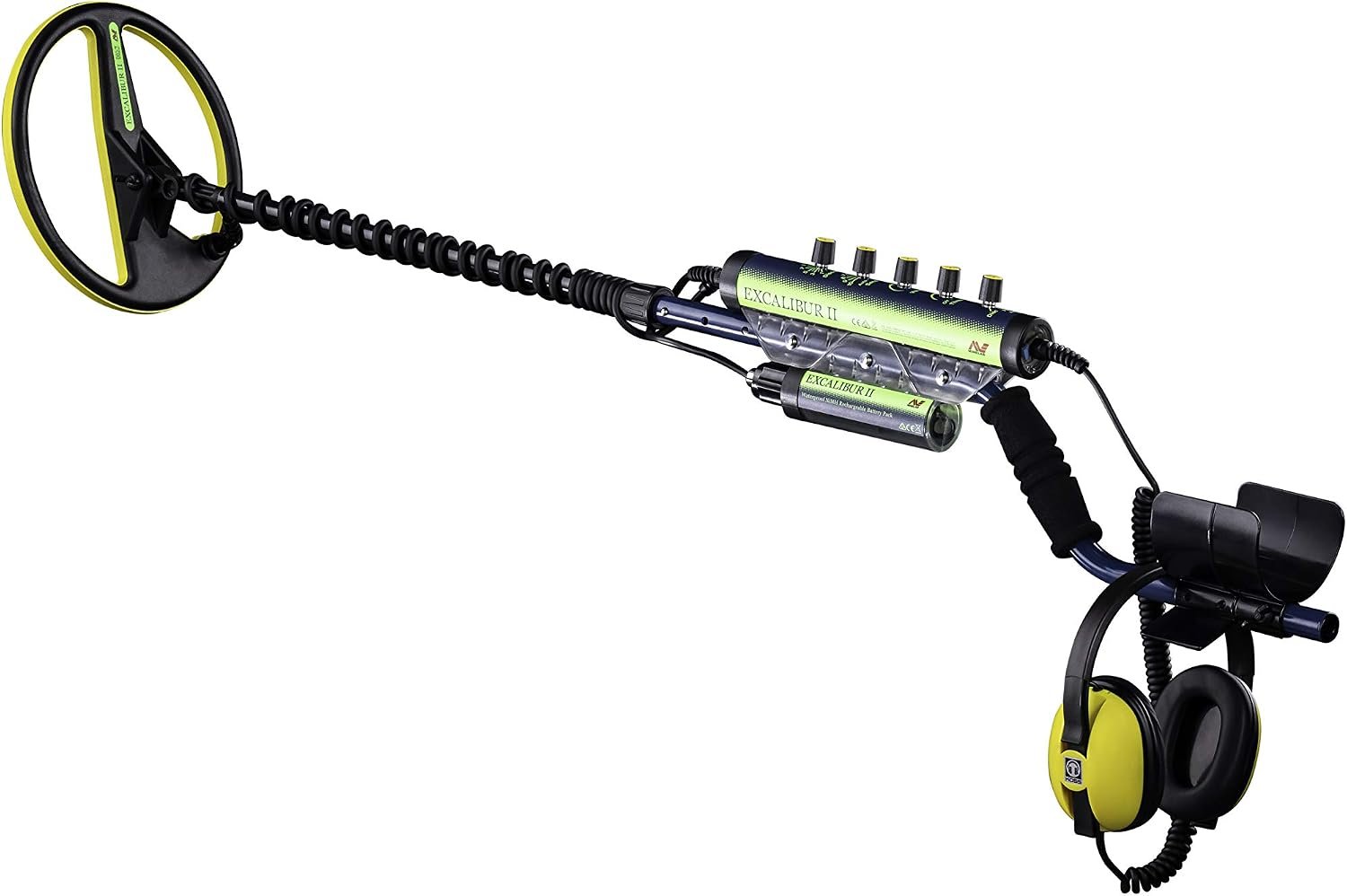 Minelab Excalibur II Détecteur de métaux de plongée profonde étanche pour adultes avec bobine Slimline 10" (écouteurs étanches inclus)