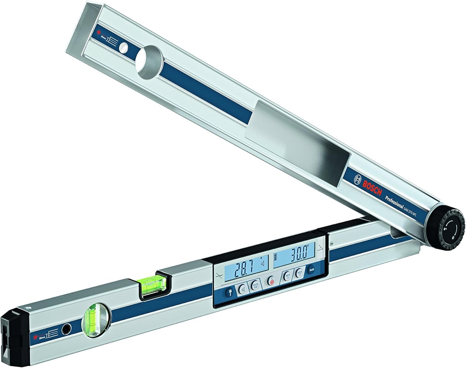 Mesureur d'angle et niveau électronique GAM 270 MFL (précision du laser, calcul d'onglet, plage de mesure : 0 - 270º, longueur : 60 cm