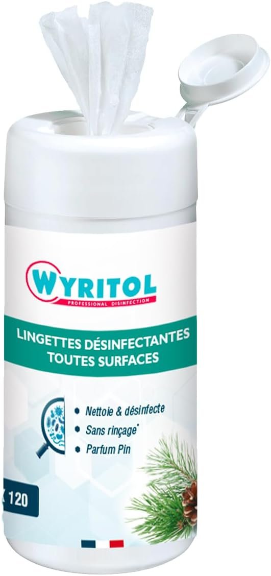Lingette désinfectante surfaces - nettoie et désinfecte - Sans rinçage - Usage unique