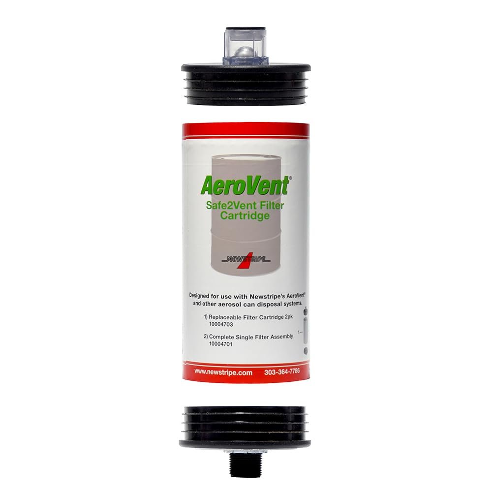 Ensemble à filtre unique AeroVent Safe2Vent (réf. 10004701) | Compatible avec les systèmes à un seul bidon | Couvercle, base et cartouche filtrante réutilisables | Indicateur « Viz-a-Ball » | Conforme dans les 50 États | Fabriqué aux États-Unis