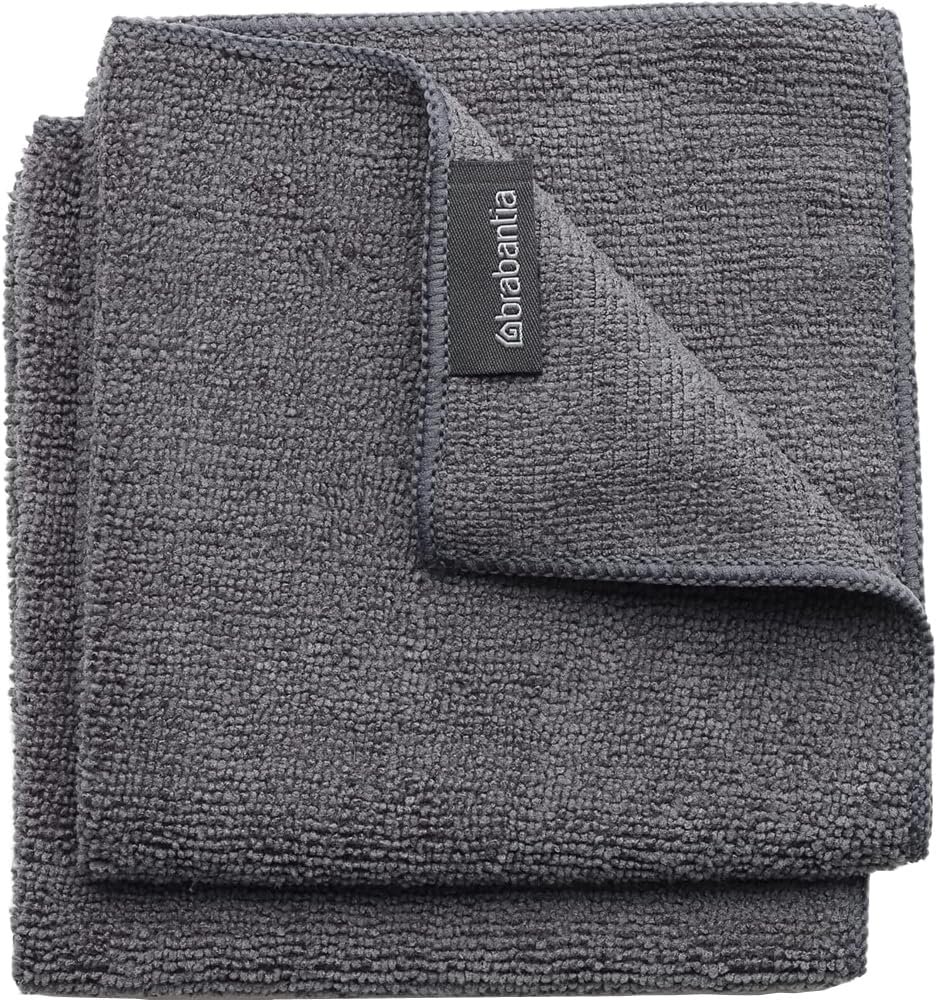 Chiffon Microfibre SinkSide, Gris Foncé, Lot de 2, 30x30x0,5cm