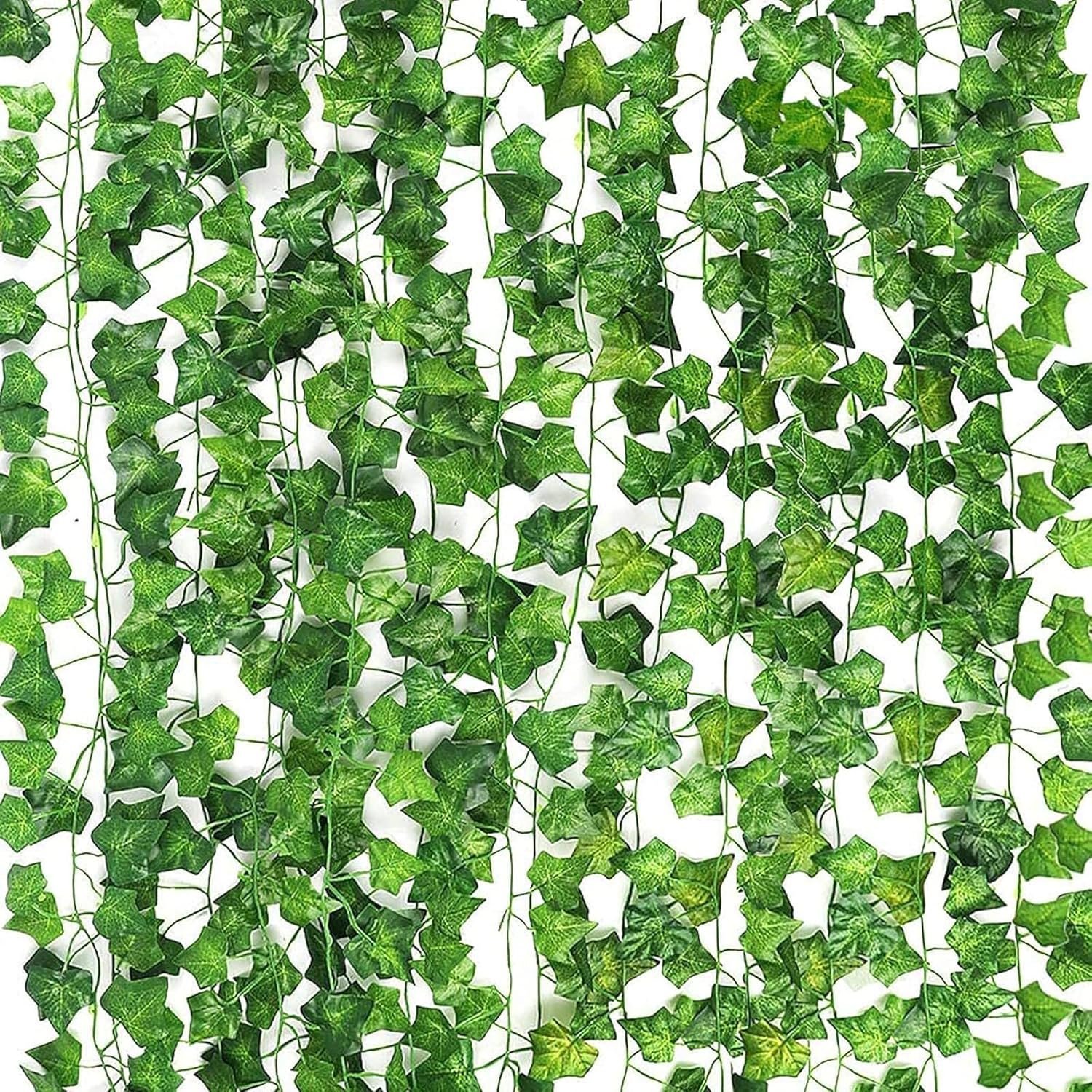 Lot de 14 guirlandes de feuilles de lierre artificielles à suspendre pour mariage, fête, jardin, décoration murale