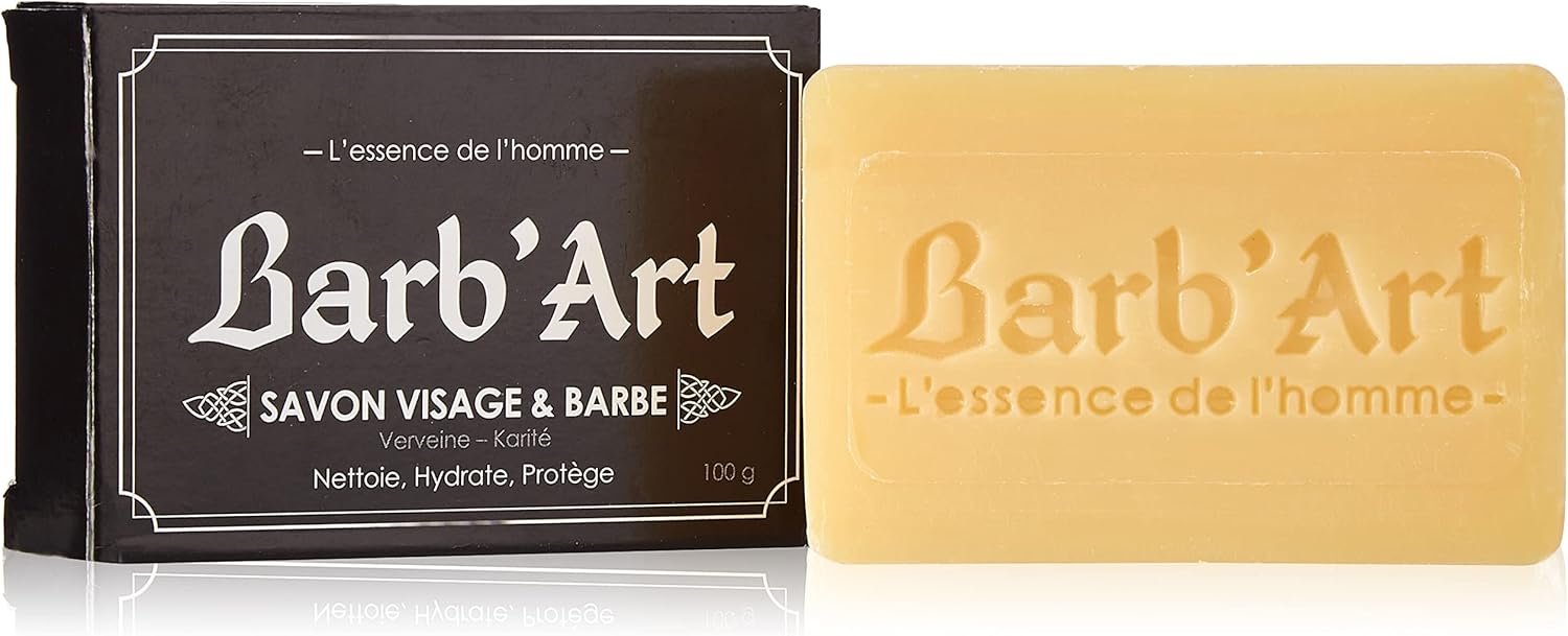 Savon Barbe & Visage Karité & Verveine - Nettoyage visage - Toutes peaux - 100g