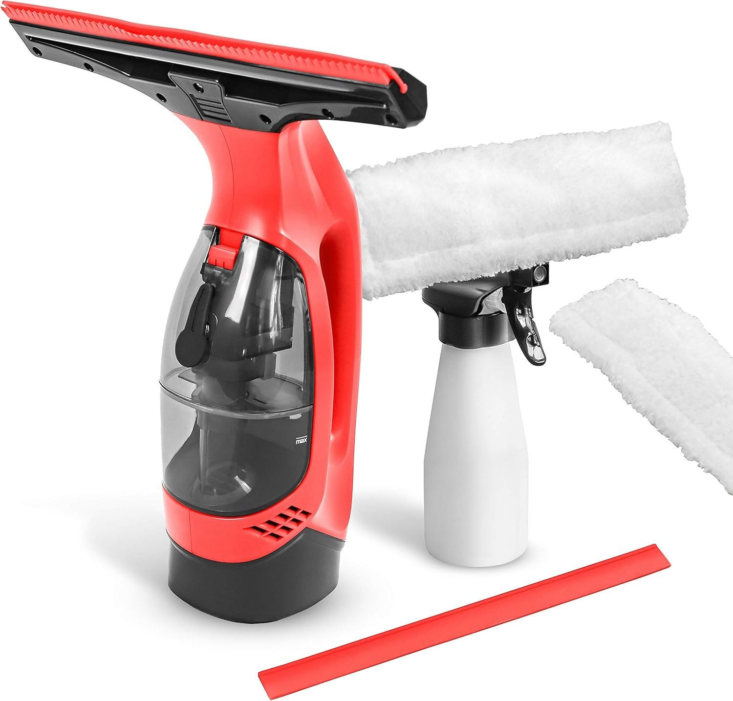 Nettoyeur Vitres Électrique sans Fil – Aspirateur de fenêtre puissant 28 cm | Autonomie 35 Min 150 m²