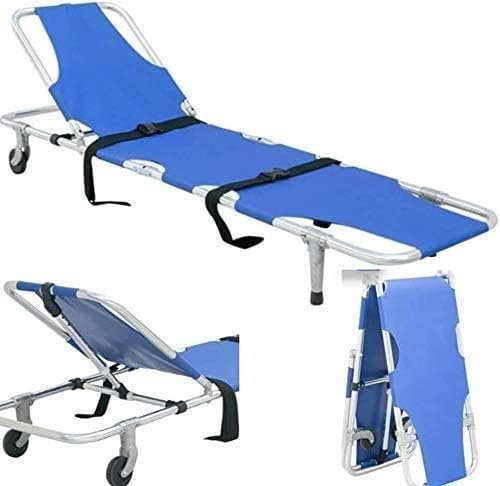 Brancard en Aluminium Compact Pliant avec roulettes Poids Capacité 350 LB 827