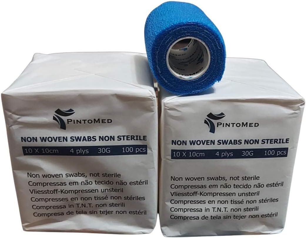 Pack 2 Compresses en Non Tissé, TNT, Non Stériles