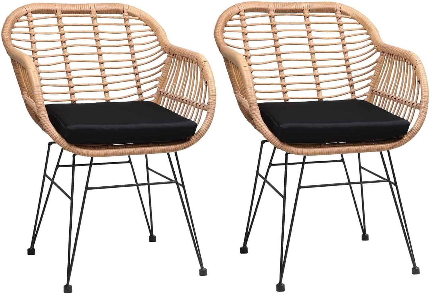 Lot de 2 Chaises Cuisine Design Vintage