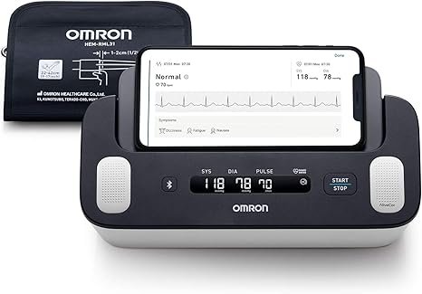 Complete Tensiomètre Bras et Appareil a Électrocardiogramme (ECG) | Validé cliniquement | Pour la détection de l'hypertension et le dépistage de la Fibrillation Auriculaire (FA) à domicile
