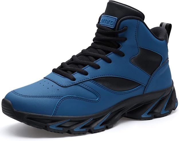 Baskets Montantes Homme Style Sport Urbain – Sneakers High Top en Similicuir
