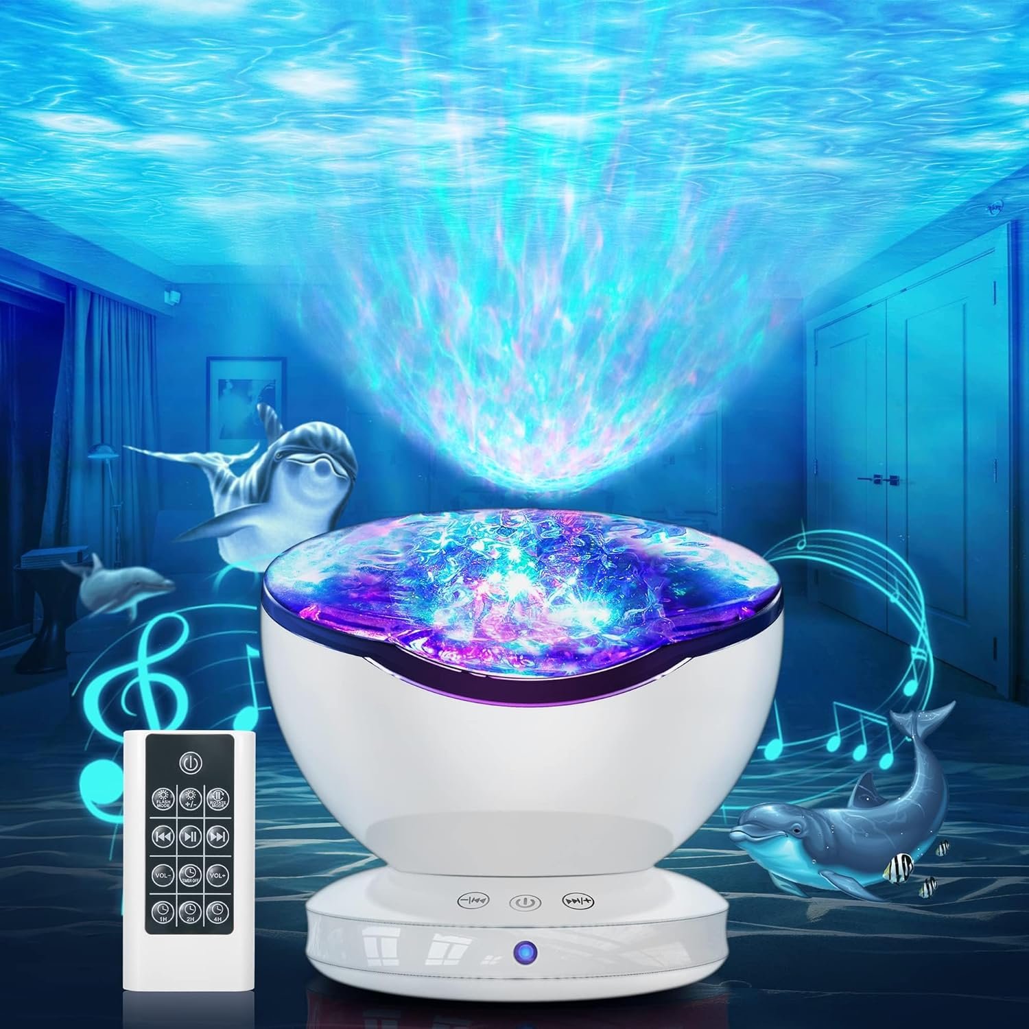Lampe Projecteur LED Simulation des Vagues Océan