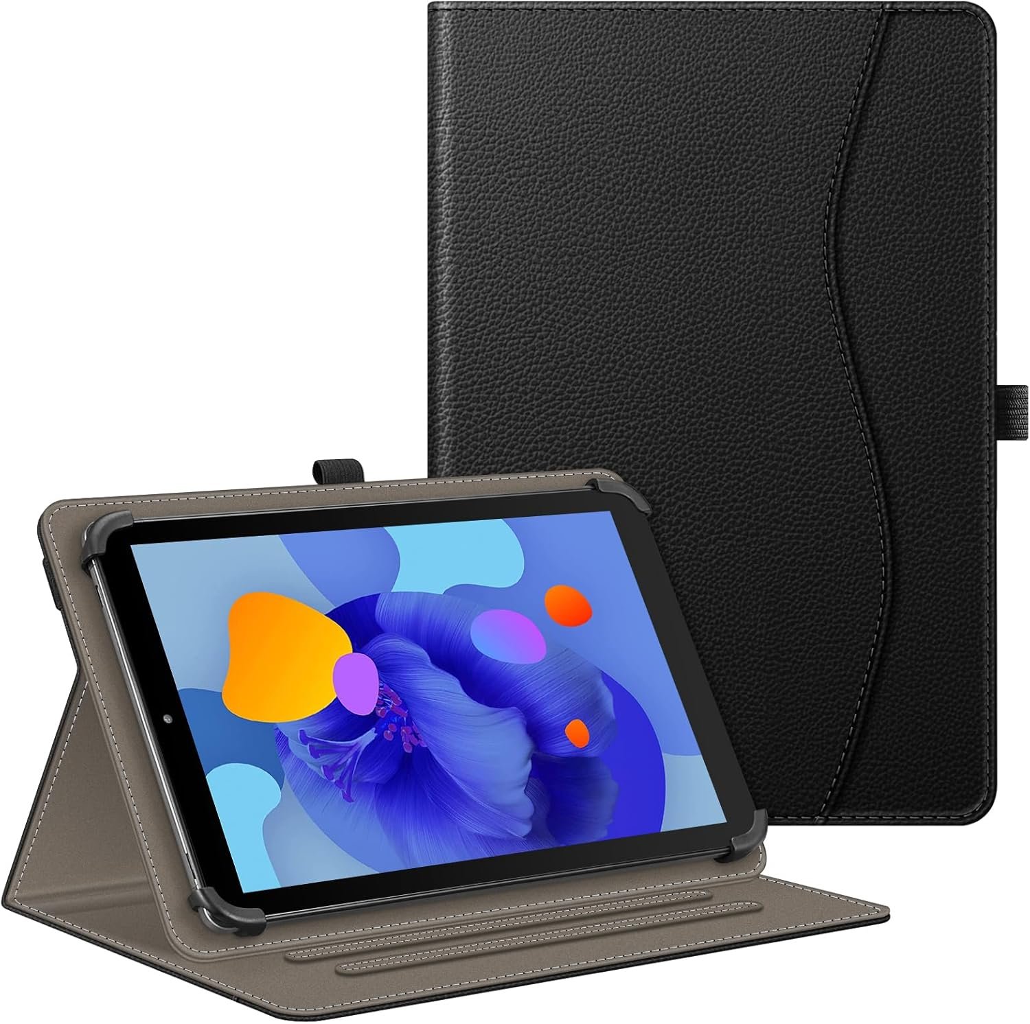 FINTIE Coque Universelle pour Tablette 10 Pouces (9''-10.5''/10.9''/11''), Housse Multipositions pour Tablette, (Noir)