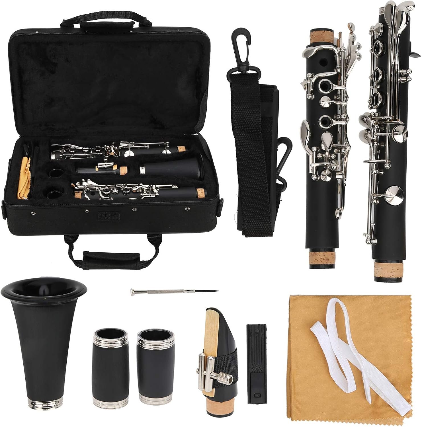 Instrument de musique clarinette en si bémol professionnel pour étudiants pour débutants en clarinette