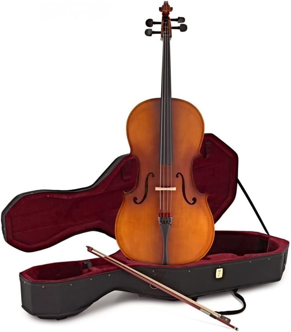 Ensemble Violoncelle 4/4 Taille Standard avec Archet et Étui par Gear4music