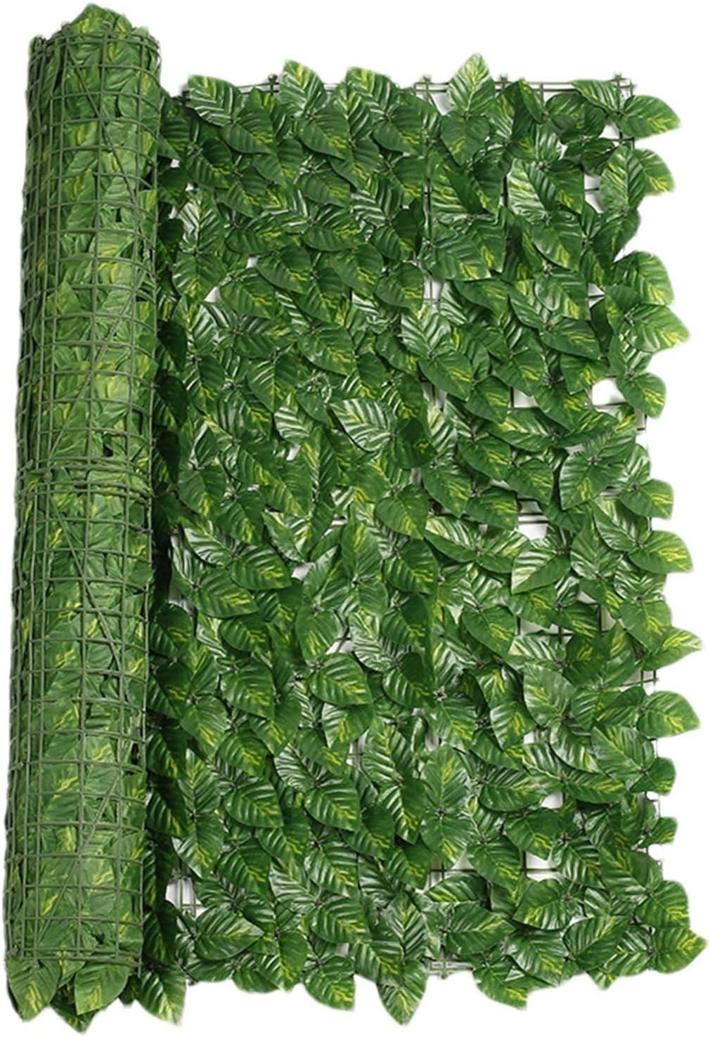 Feuille Artificielle - Haie Artificielle/Brise Vue pour Balcon, Brise Vue Feuillage Extensible Panneaux Haies Artificielles Treillis D'écran Jardin