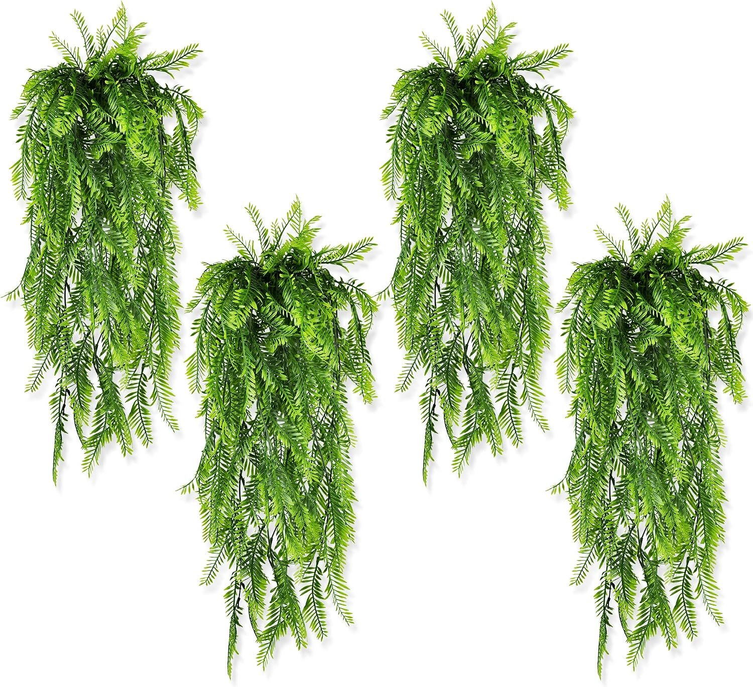 8Pcs Plante Artificielle Tombante Fougère Artificielle Plantes Artificielles Suspendues Fausse Plante Verte Tombante Suspendue Fougère Plante Artificielle Décor Intérieur Extérieur Arche Jardin