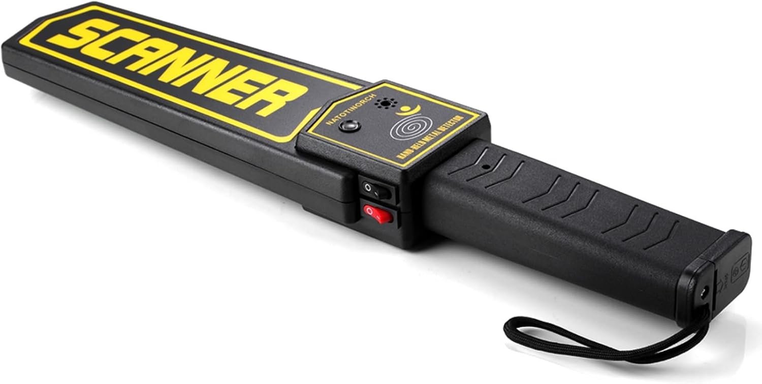 Scanner de sécurité de baguette de détecteur de métal portable, détecteur de baguette de sécurité haute sensibilité, détection de divers produits métalliques électroniques