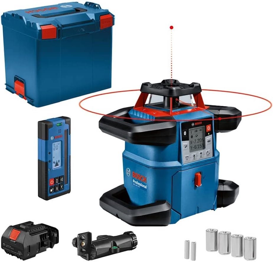 Niveau laser rotatif 18 V GRL 600 CHV (avec fonction application, portée de fonctionnement : jusqu'à 600 m, dans un étui de transport)