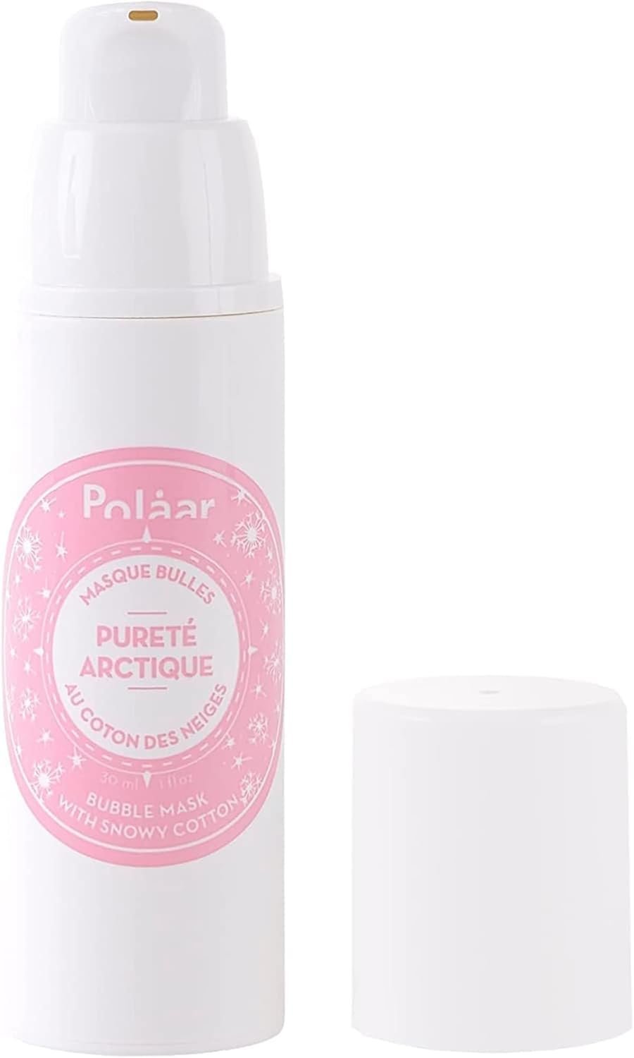 Masque Bulles Purifiant visage Pureté Arctique au Coton des Neiges - Détoxifie, Clarifie, Resserre les pores - Toutes peaux même sensibles - Naturel, Vegan, Made in France - 30 ml